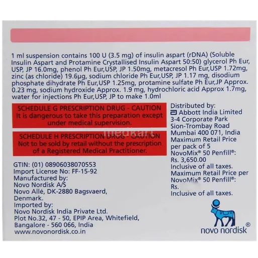 novomix 50 penfill 3 ml